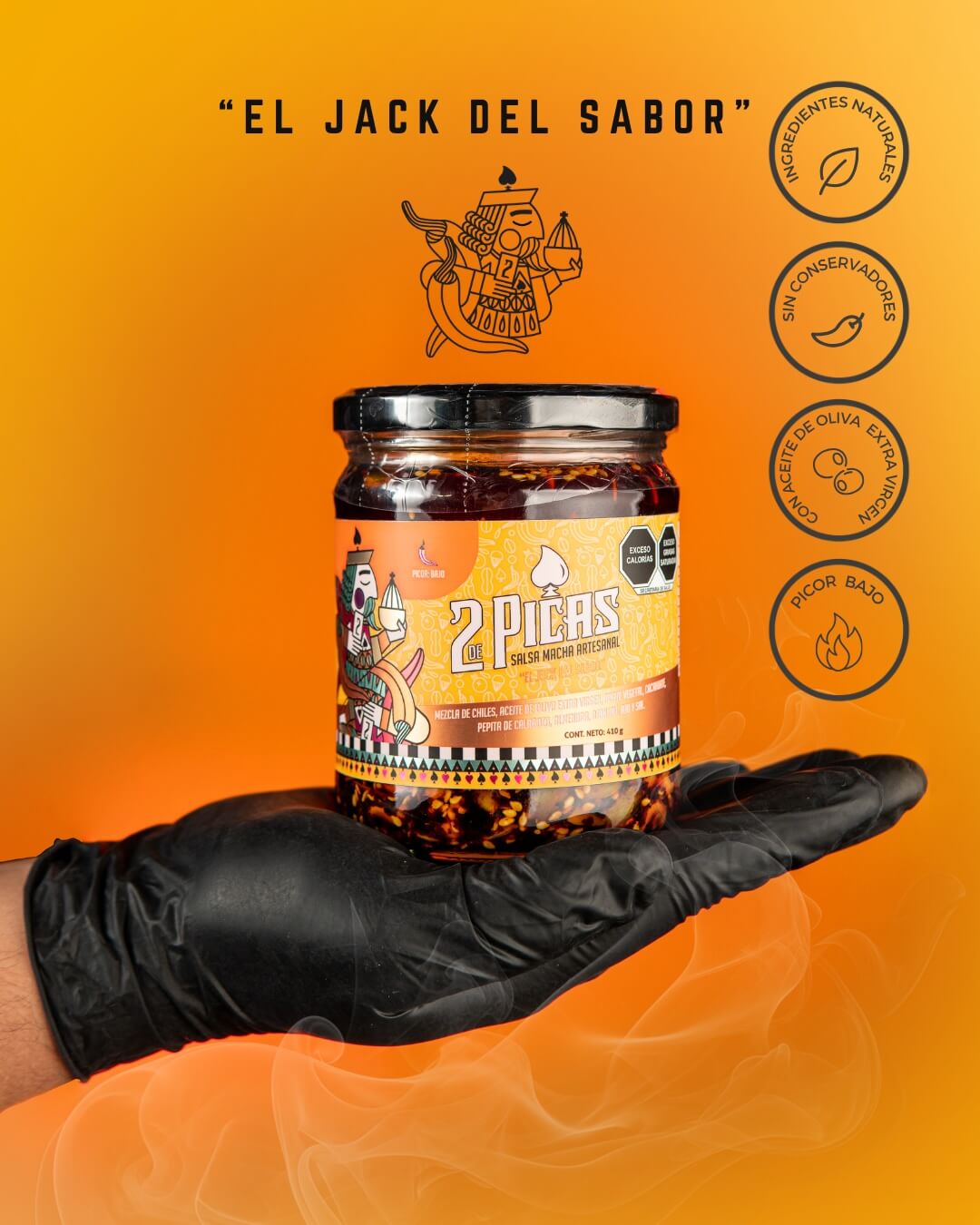Salsa Macha Picor Bajo 🌶️